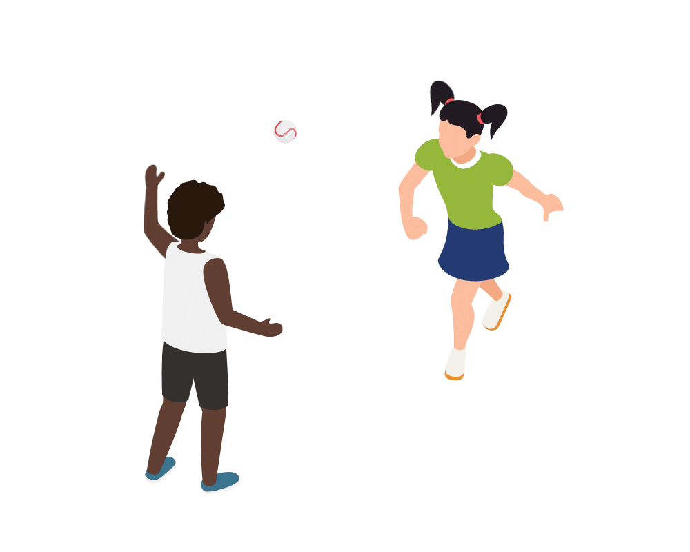 kids playing catch