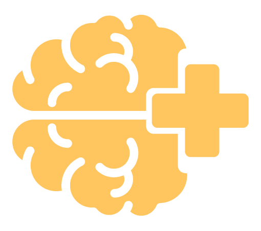 Behavioral Health Integration, brain icon with plus sign