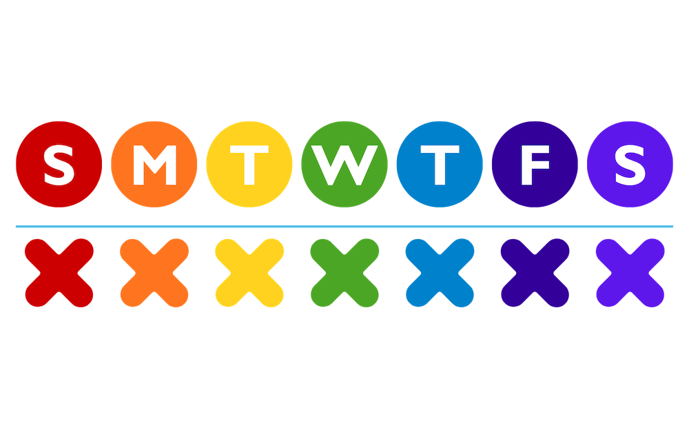 colorful days of the week